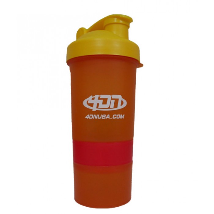 4DN Shaker Bottle Orange 400ml. - с отделения